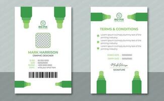 Professional id card design and template for your company vector