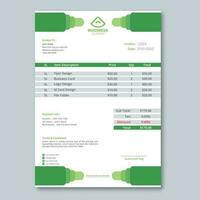 Modern Invoice design template and green invoice design template vector