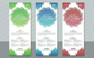 Creative and modern roll up banner for your company growth vector