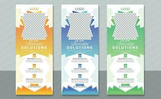 Roll up banner for your company marketing and business roll up banner design vector