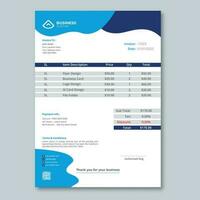 Modern Invoice design template and blue invoice design template vector