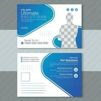 new postcard design template vector