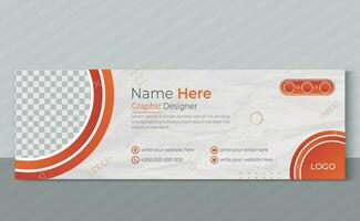 business email signature design and template vector