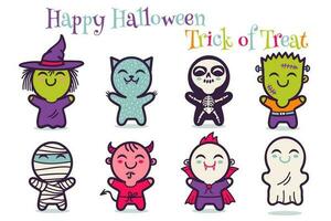 Vector Halloween monsters.