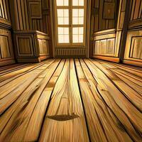 antiguo de madera piso rústico habitación interior foto