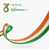 76 year Happy independence day India, 15th August, Template for Poster, Banner, Advertising, or Greeting card vector