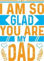 Fathers Day Typography Design vector