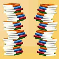 a large stack of books. lots of books vector