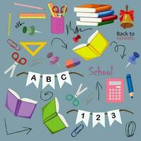 back to school. the beginning of the school year. my school vector