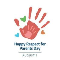 respect for parents day design template for celebration. hand vector design. love vector design.