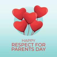 respect for parents day design template for celebration. hand vector design. love vector design.