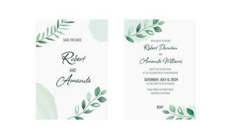 Rustic wedding invitation vector