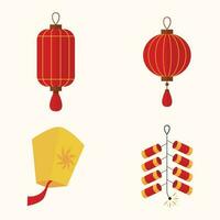 Chinese New Year cute simple icon vector arts