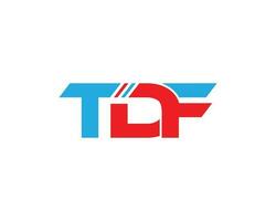 Initial Letter TDF Logo Icon Design Concept Vector Template.