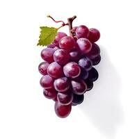 Fresh red grapes isolated on white background. photo