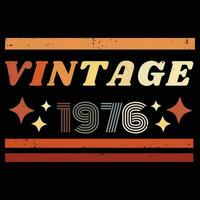 1976 vintage colorful retro t shirt design with vector elements