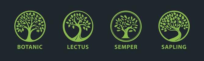 Tree vector icon. Logo design Premium Vector.