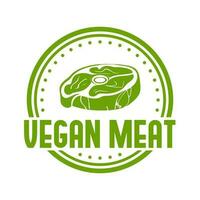 Vegetarian meat Premium logo. Plant based meat logo. vector