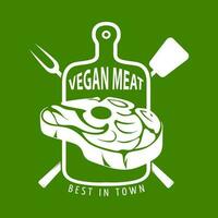 Vegetarian meat Premium logo. Plant based meat logo. vector