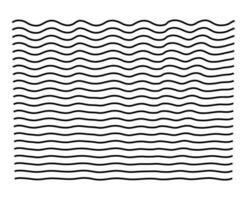Set of wavy horizontal lines. Simple vector linear illustration.
