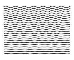 Set of wavy horizontal lines. Simple vector linear illustration.