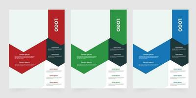 New clean and colorful print graphic brochure and one page flier design vector