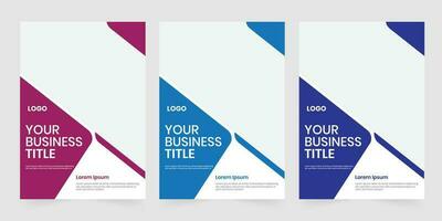 New business agency print a4 page leaflet or annual cover page design vector