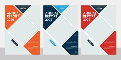 Stylish and modern annual report or booklet leaflet template vector