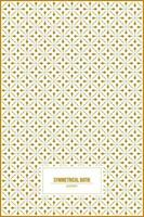 symmetrical batik pattern with dominant gold color vector
