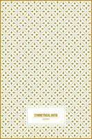 symmetrical batik pattern with dominant gold color vector