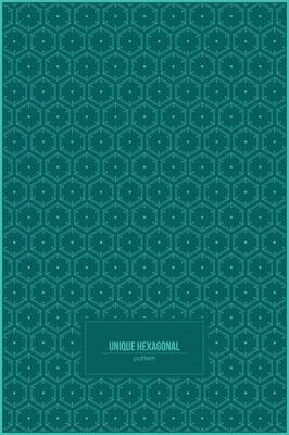 unique hexagonal pattern with dark turquoise background