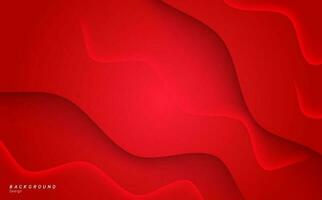 red wave smooth abstract background vector