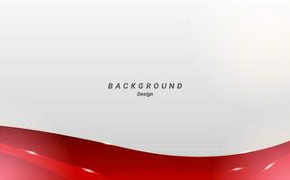 abstract wavy red white shiny luxury minimalist background vector