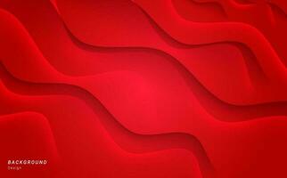 Abstract smooth red wavy elegant background vector