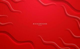 red wave smooth abstract background vector