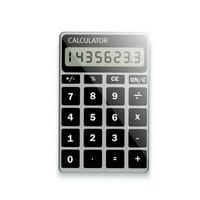 Calculator on a white background, straight view vector