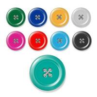 Beautiful bright buttons of different colors and sizes vector