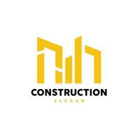 Building Logo, Vector For Building Construction, Premium Simple Line Design