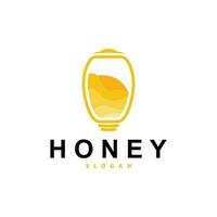 Honey Logo, Honey Bee Animal Vector, Livestock Design Simple Minimalist Icon Symbol Illustration vector