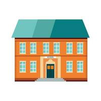 School building cartoon. Vector illustration isolated on white background.