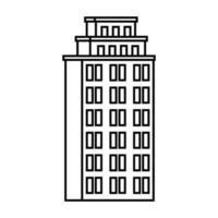 Skyscraper icon vector. Building illustration sign. high rise building symbol. architecture logo. vector