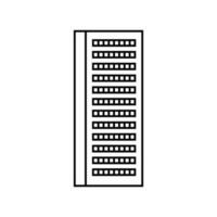 Skyscraper icon vector. Building illustration sign. high rise building symbol. architecture logo. vector