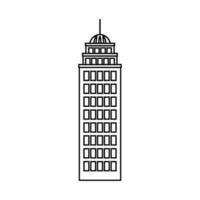 Skyscraper icon vector. Building illustration sign. high rise building symbol. architecture logo. vector