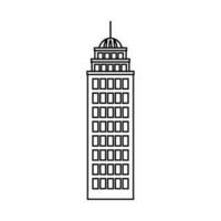 Skyscraper icon vector. Building illustration sign. high rise building symbol. architecture logo. vector