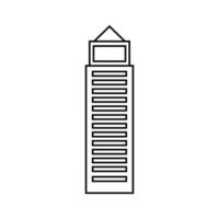 Skyscraper icon vector. Building illustration sign. high rise building symbol. architecture logo. vector