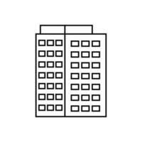 Skyscraper icon vector. Building illustration sign. high rise building symbol. architecture logo. vector