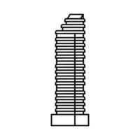 Skyscraper icon vector. Building illustration sign. high rise building symbol. architecture logo. vector