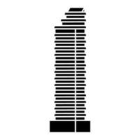 Skyscraper icon vector. Building illustration sign. high rise building symbol. architecture logo. vector