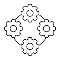 Automated system icon vector. Function settings illustration sign. Editable symbol. Development logo. vector