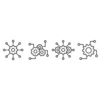 Automated system icon vector set. Function settings illustration sign collection. Editable symbol. Development logo.